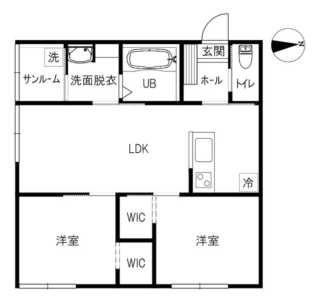 TRIBUTE 1(2LDK/2階)の間取り写真