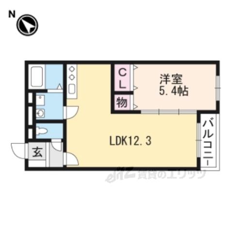 ANESIS守山3(1LDK/1階)の間取り写真