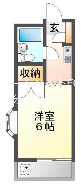ラフォーネ国分寺(1K/1階)の間取り写真