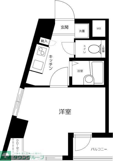 プレール南馬込(1K/7階)の間取り写真