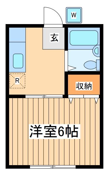ステディオプラージュ(1K/1階)の間取り写真