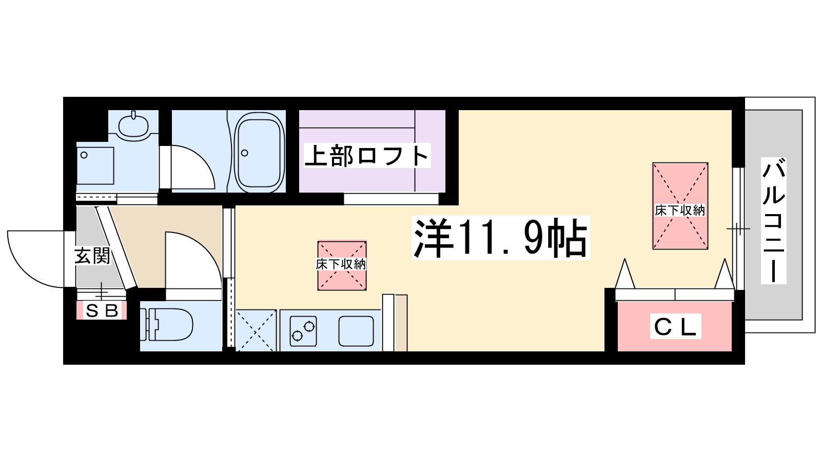 ドルチェヴィータ新大阪(ワンルーム/3階)の間取り写真