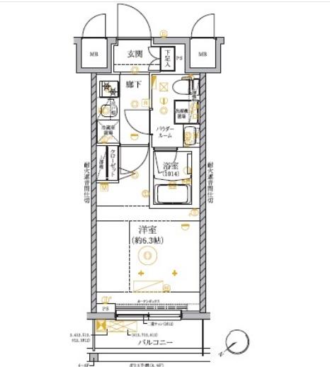 RELUXIA GRANDE 横濱吉野町(1K/9階)の間取り写真