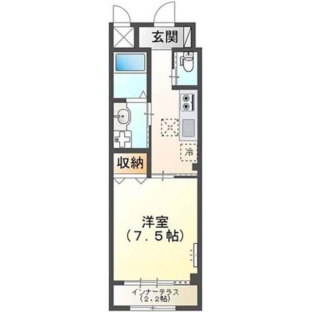 土浦市中村南 店舗アパート工事(1K/1階)の間取り写真