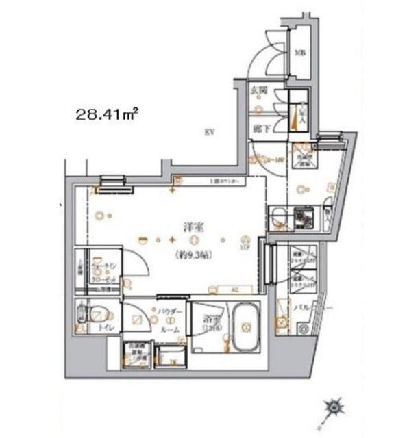 アルテシモ リブラ ARTESSIMO LIBRA(ワンルーム/7階)の間取り写真