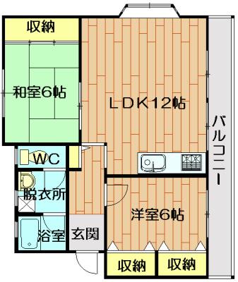 YSマンション(2LDK/2階)の間取り写真