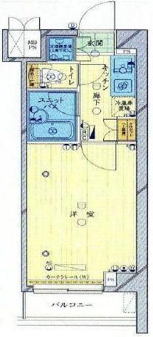 ルーブル中野沼袋弐番館(1K/6階)の間取り写真