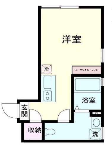 BS二葉レジデンスA棟(ワンルーム/1階)の間取り写真