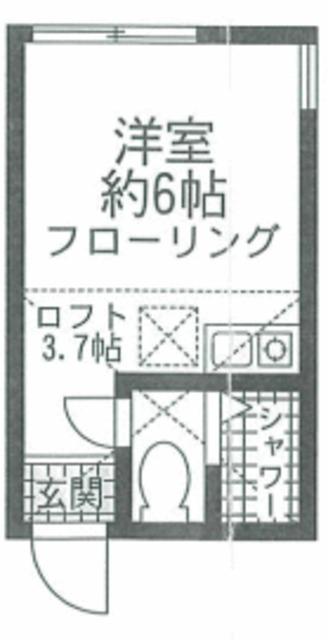 ユナイト塩浜リオンドールの杜(ワンルーム/1階)の間取り写真