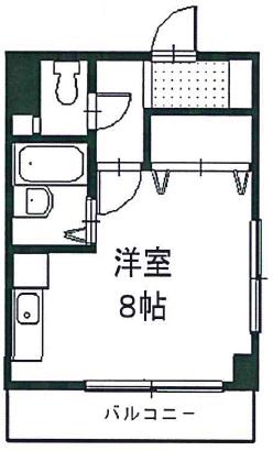 グランディオSK(ワンルーム/4階)の間取り写真