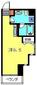 ルナマーレ(ワンルーム/3階)の間取り写真