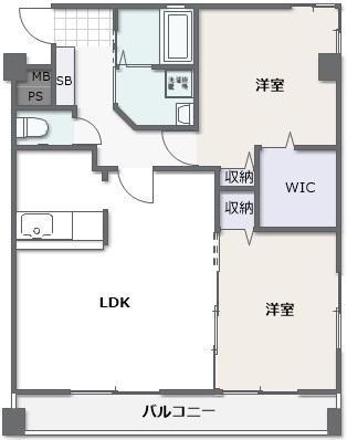 カーサプリマヴェーラ(2LDK/3階)の間取り写真