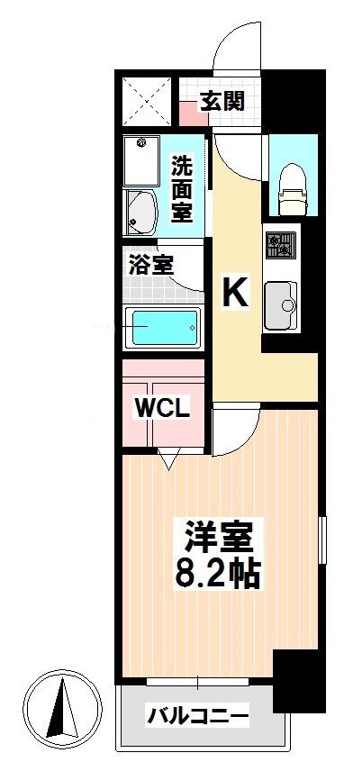 アロハパレス(1K/2階)の間取り写真