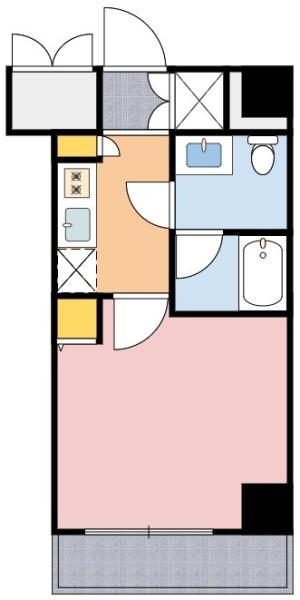 RELUXIA横濱吉野町Ⅱ(1K/5階)の間取り写真