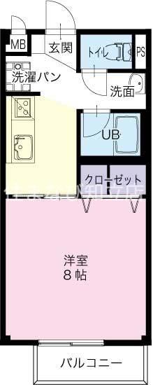 ＪＲ東海道本線 三河安城駅 徒歩16分 2階建 築21年(1K/1階)の間取り写真