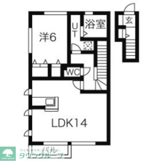 ESPOIR壱番館(1LDK/1階)の間取り写真
