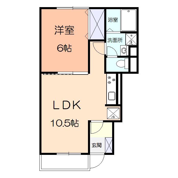 プレッソ本鵠沼(1LDK/1階)の間取り写真