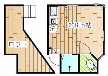 子安さくら(ワンルーム/1階)の間取り写真