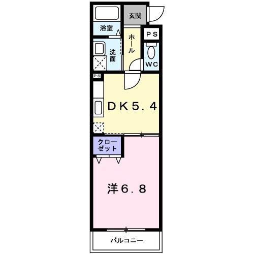 コーディアルホームズ(1DK/3階)の間取り写真