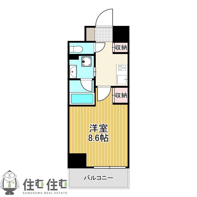 レジデンシア豊田桜町(1K/11階)の間取り写真