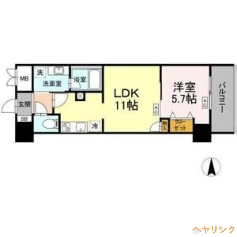 ダイワシテイー庄内通(1LDK/3階)の間取り写真