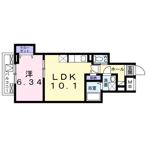 メゾン・ド・カナル森下(1LDK/4階)の間取り写真