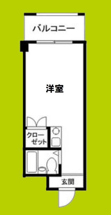 明和ハイツ南江口(ワンルーム/5階)の間取り写真