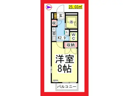 AF リバティハウス(1K/1階)の間取り写真