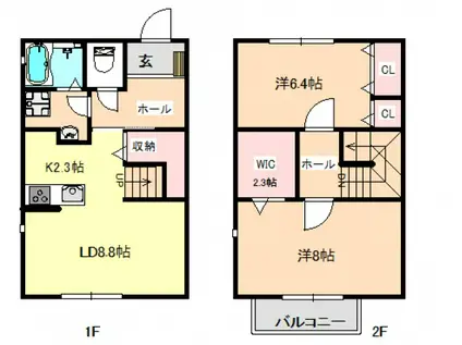 SOLEIL MY2(2LDK/1階)の間取り写真