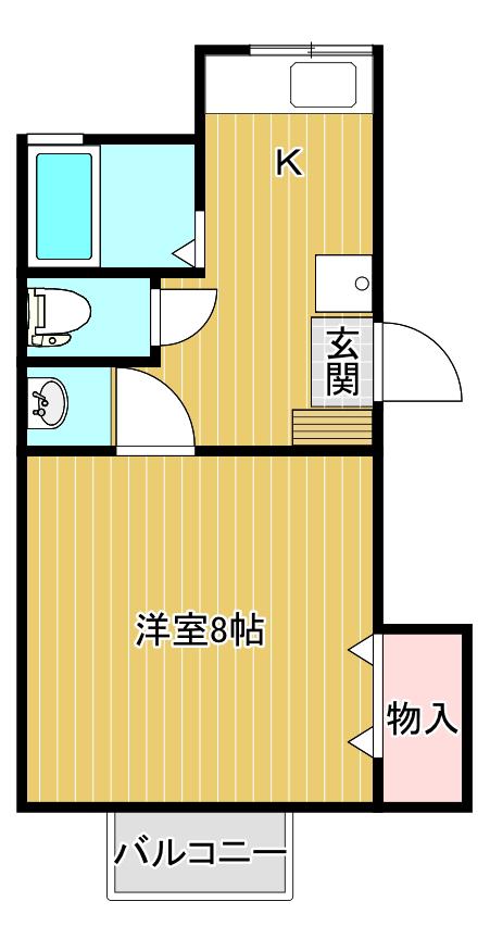 コーポ桜井(1K/1階)の間取り写真