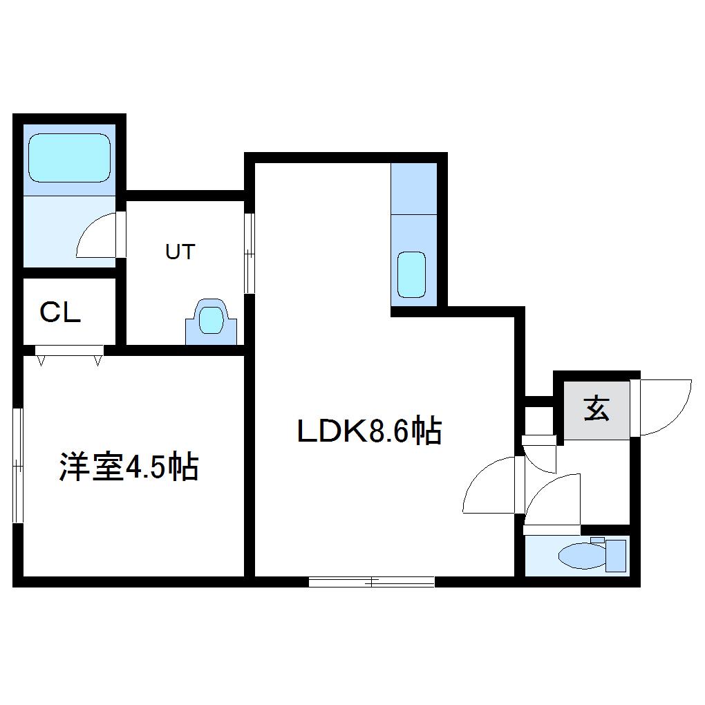 セントニア919A(1LDK/2階)の間取り写真