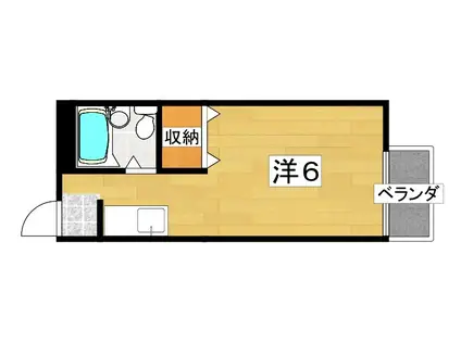 KBハイツ(1K/2階)の間取り写真