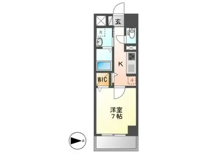 プレミアムコート新栄(1K/10階)の間取り写真