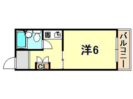 須磨浦ドミトリー(1K/1階)の間取り写真