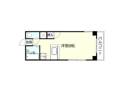 オークビラ上之園(ワンルーム/3階)の間取り写真