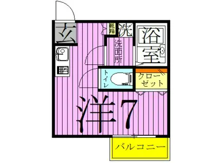 セレーノ新田(ワンルーム/3階)の間取り写真
