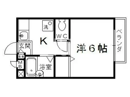 柴田ハイツ(1K/1階)の間取り写真