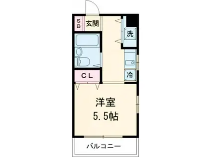 メゾン千代田(1K/2階)の間取り写真