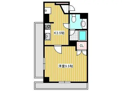 アデッソ志村ユニフォートデザイン(1K/6階)の間取り写真