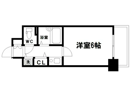 リーガル北梅田(1K/8階)の間取り写真