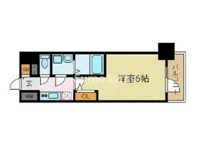 エスリード神戸レジデンス(1K/9階)の間取り写真