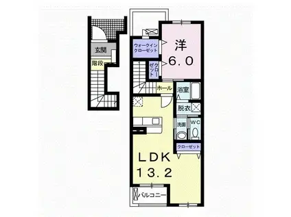 サンリットガーデン(1LDK/2階)の間取り写真