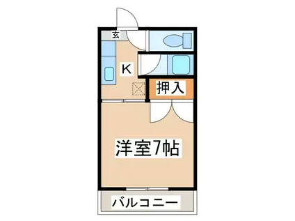 メゾン・ド・パームス(1K/3階)の間取り写真