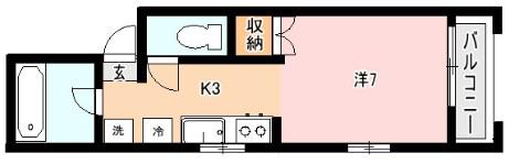 LBLD鴨池(ワンルーム/4階)の間取り写真