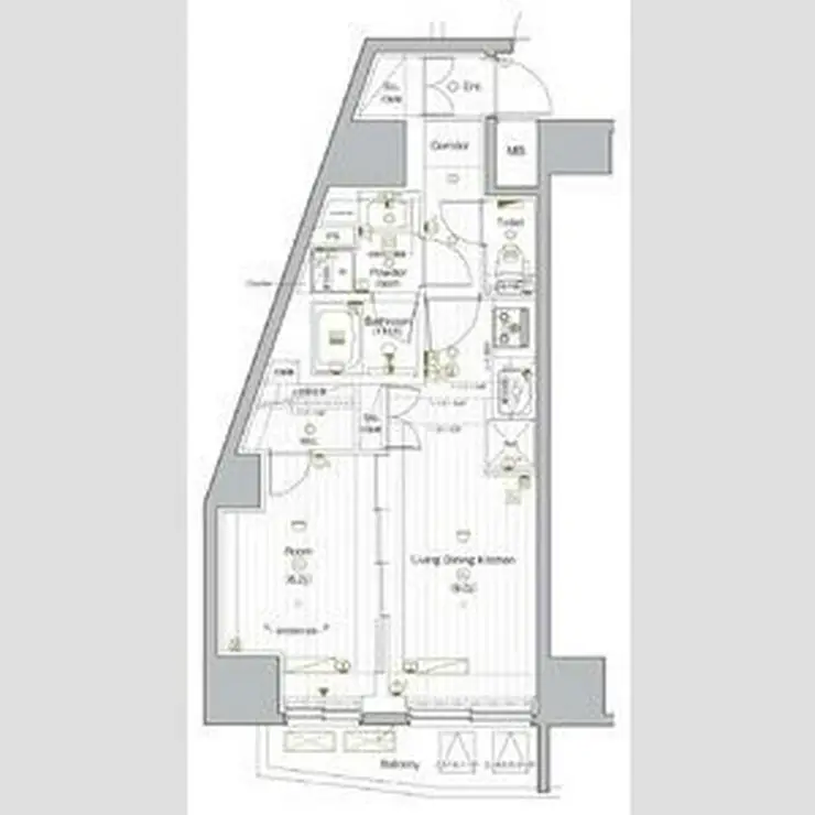 PREMIUM CUBE G 後楽園 13階階 間取り
