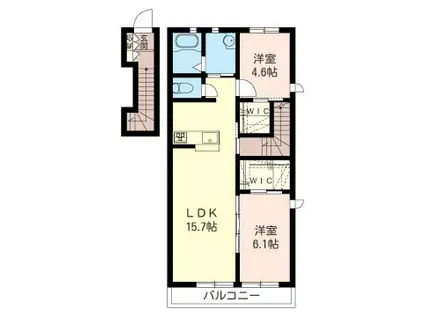 メゾン・ド・リンネル(2LDK/2階)の間取り写真