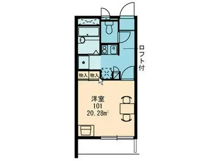 レオパレスアルファヒルズ(1K/1階)の間取り写真