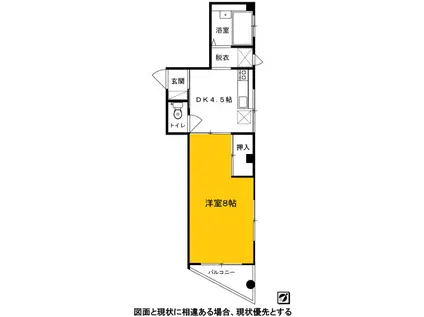 メゾン小畠(1DK/3階)の間取り写真