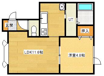 ステイハウス グランド1510(1LDK/1階)の間取り写真