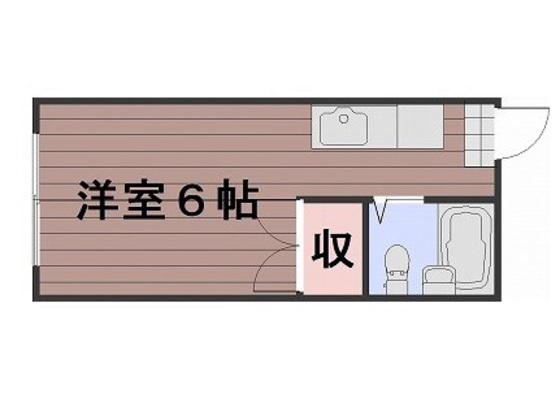 ぐらんめーるII棟(ワンルーム/1階)の間取り写真
